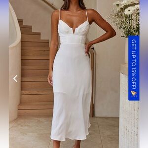 NWT Selfie Leslie Lake Como Fitted Bodice Midi Dress